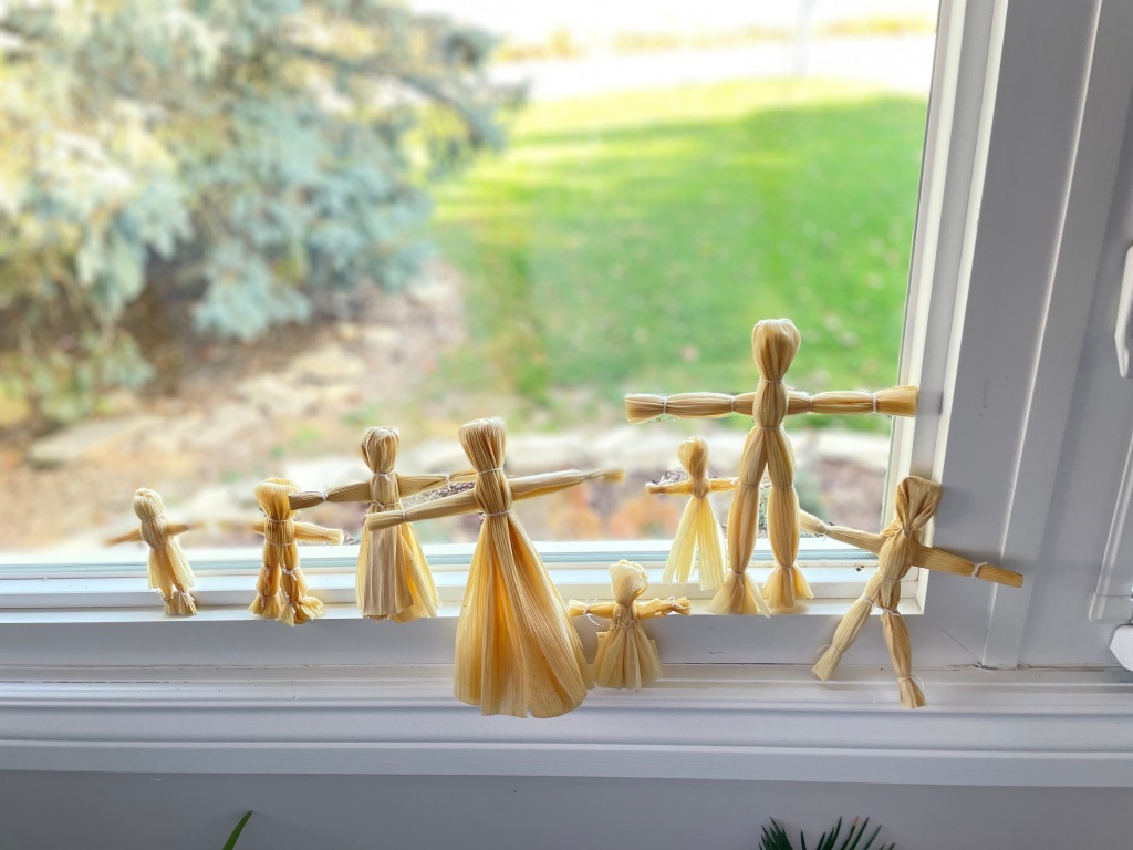 Making Corn Husk Dolls!